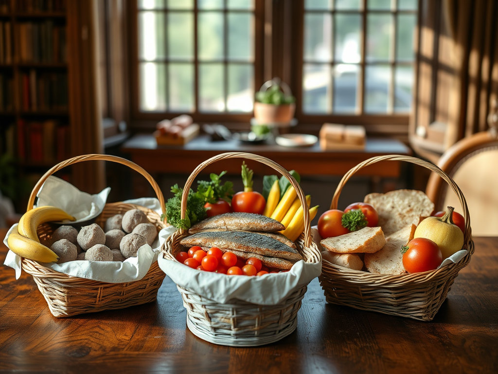 Første tre dage af Makrel-Kyllinge-Svine frokostkurv